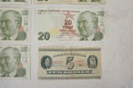 Turkisk 10 & 20 Lira, Dansk 5 sedel. A196