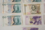 Svenska 100, 50 & 20 Sedlar. A197