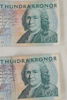 Svenska 100, 50 & 20 Sedlar. A197