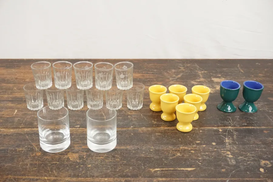Äggkoppar, glas mm. G50/