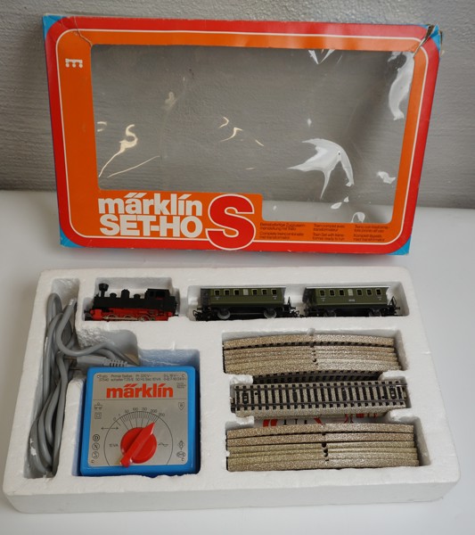 Märklin Set-Ho S modelltågsats i låda. A33