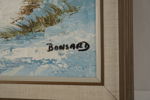 Bonsard, strand med fyr, olja, 58x48. M44/