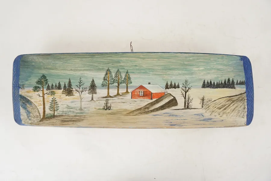 Tråg målad. A15