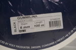 Poly produkter Gummilina svart 100m. D25