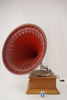 Trattgrammofon, röd. B212