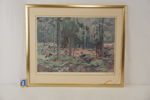 Litografi Lindorm Liljefors jaktmotiv 65x54. M18
