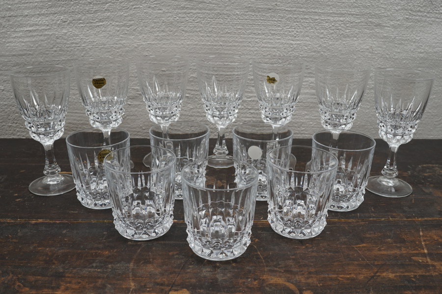 Cristal d'Arques Pompadour kristallservis. G22