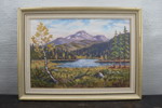 Nils Sture olja på duk signerad (vattendrag/landskap) 64x48cm. M32
