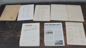 Diverse Zundapp papper med teknisk information tabeller m.m. A461/