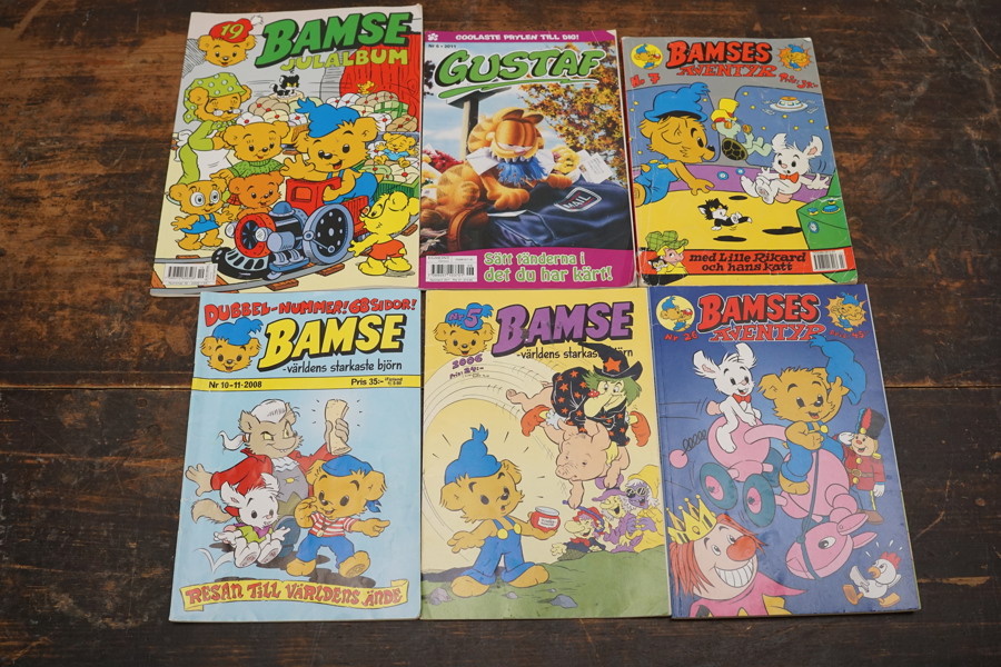 6st Serietidningar Bamse Gustaf. A8