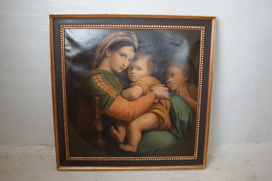 Tryck på duk Madonna Della Segiola 88,5x83,5cm. B69