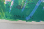 Igge Karlson signerad färlitografi (kvinna i landskap) 47,5x63cm. M18