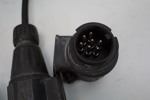 Spiralkabel släpvagn 13 polig med  13/7 adapter. D114
