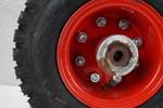 2st Trelleborg T539 140-6 6PR däck på fälg. B350