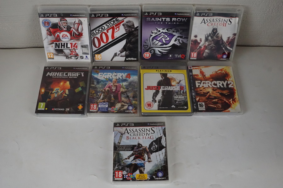 9st Playstation 3 spel Assassins Creed m.m. A4