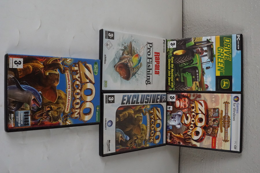 5st PC spel Zoo Tycoon m.m. A8