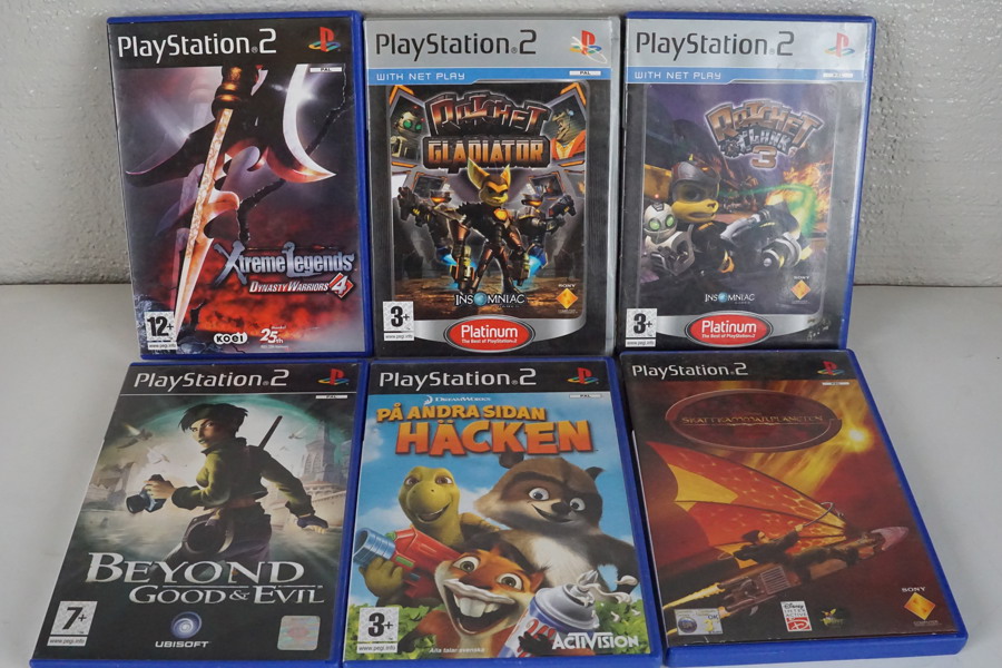 6st Playstation 2 spel Ratchet & Clank m.m. A13