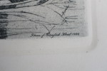 Uno Stallarholm signerad etsning (brovalv, Florens) 45x35cm. M28/