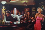 Tryck (Elvis Presley Marilyn Monroe James Dean) 70x50cm. M34